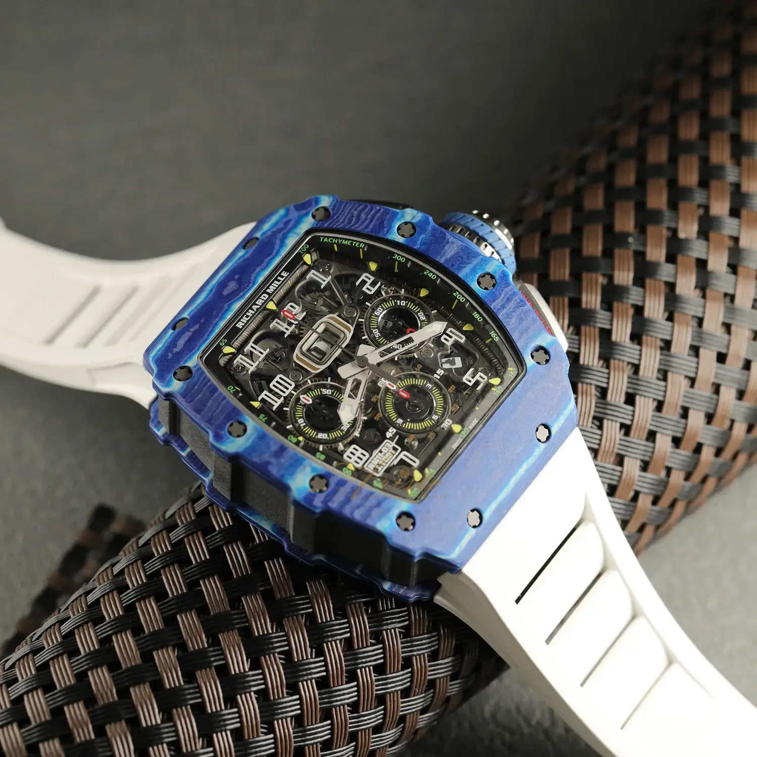 新品】RICHARD MILLEリシャールミルRM011-03ラバーベルトL 4c067573